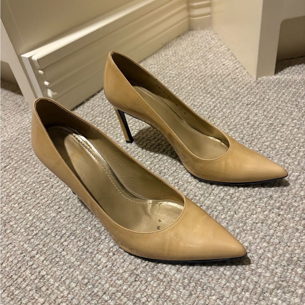 Stuart Weitzman Nude Patent Heels